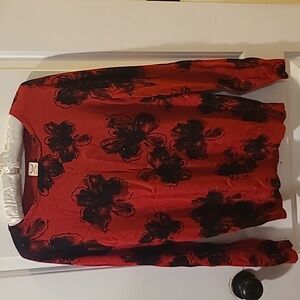 Faded Glory Bedazzled Floral Pattern Sweater